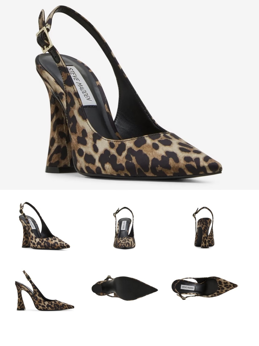 WORN TWICE: Steve Madden Leopard-Print Pointed Slingback